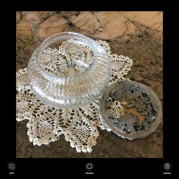 Vintage Rawcliffe Pewter 1998 & Glass bottom 🌹 - Picture 7 of 16